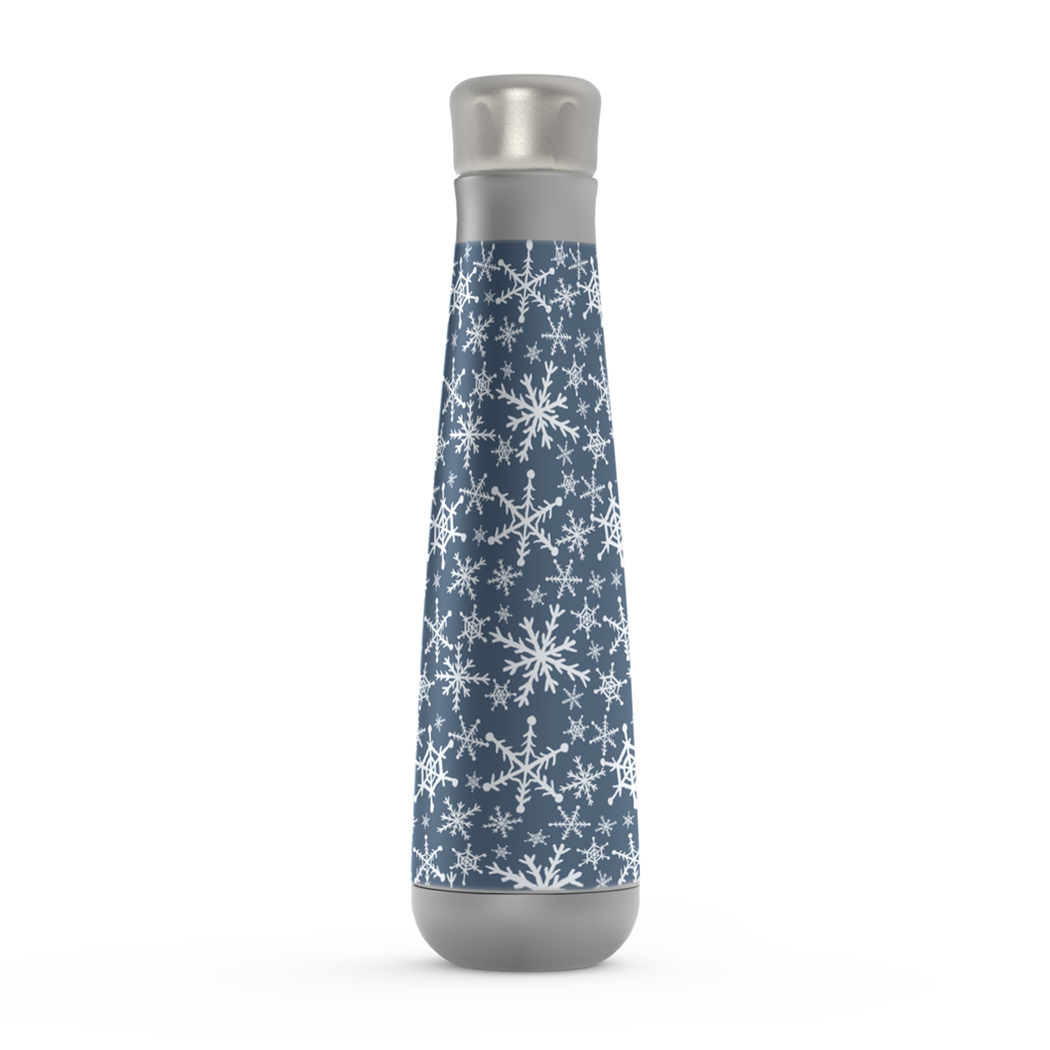 Blue Snowflakes Insulated Water Bottle