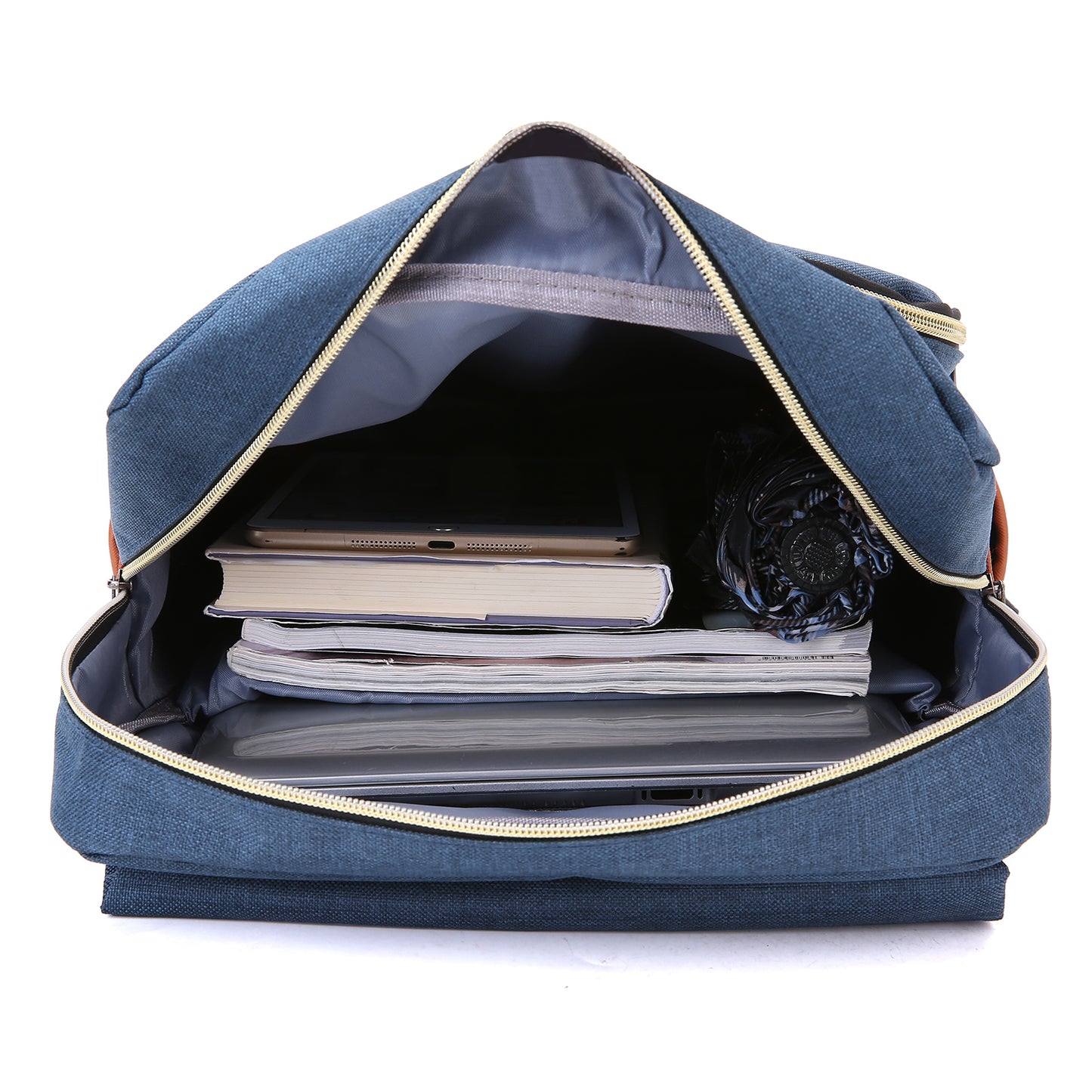 Slim 15" Laptop Backpack for College & Work — Dark Blue