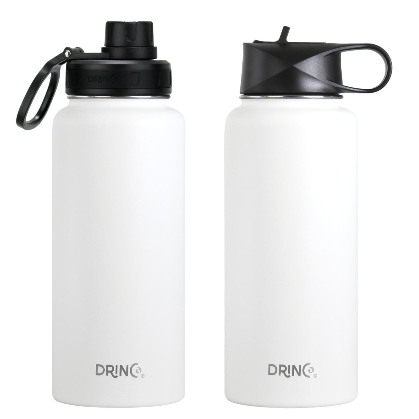 DRINCO 32oz Insulated Water Bottle — Artic White