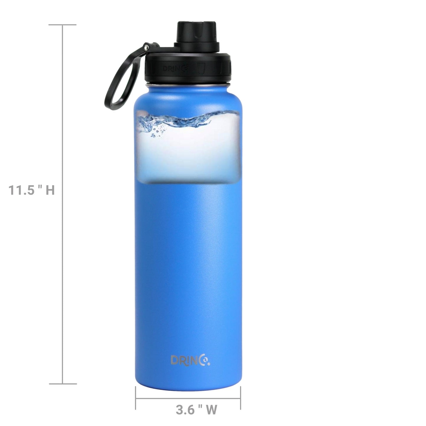 DRINCO 40oz Insulated Water Bottle — Royal Blue
