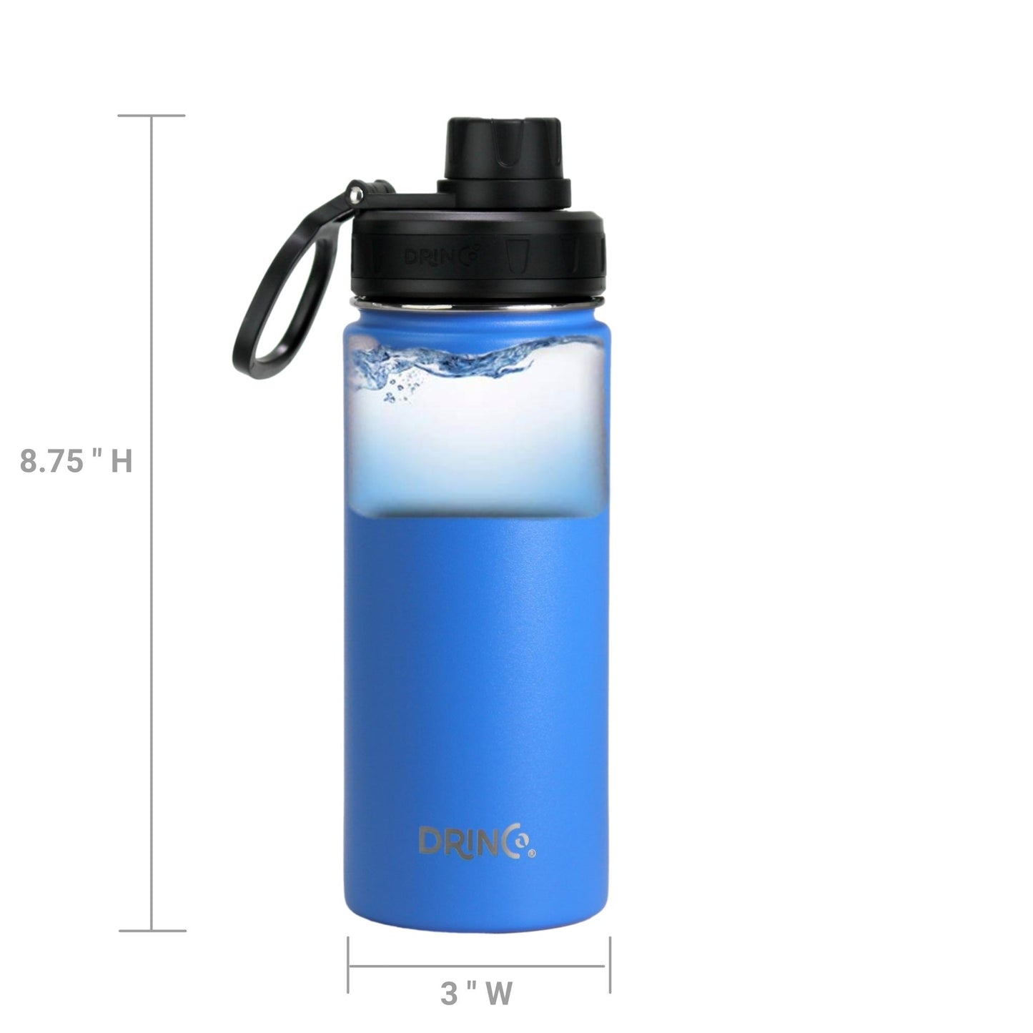 DRINCO 18oz Insulated Water Bottle — Royal Blue