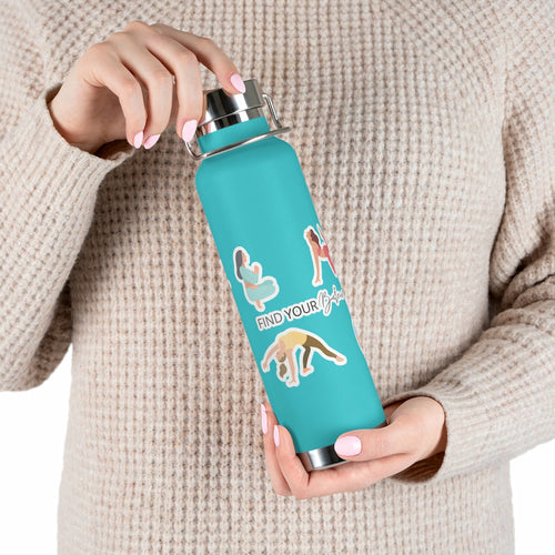 Yoga Poses 22oz Insulated Water Bottle — Find Your Balance