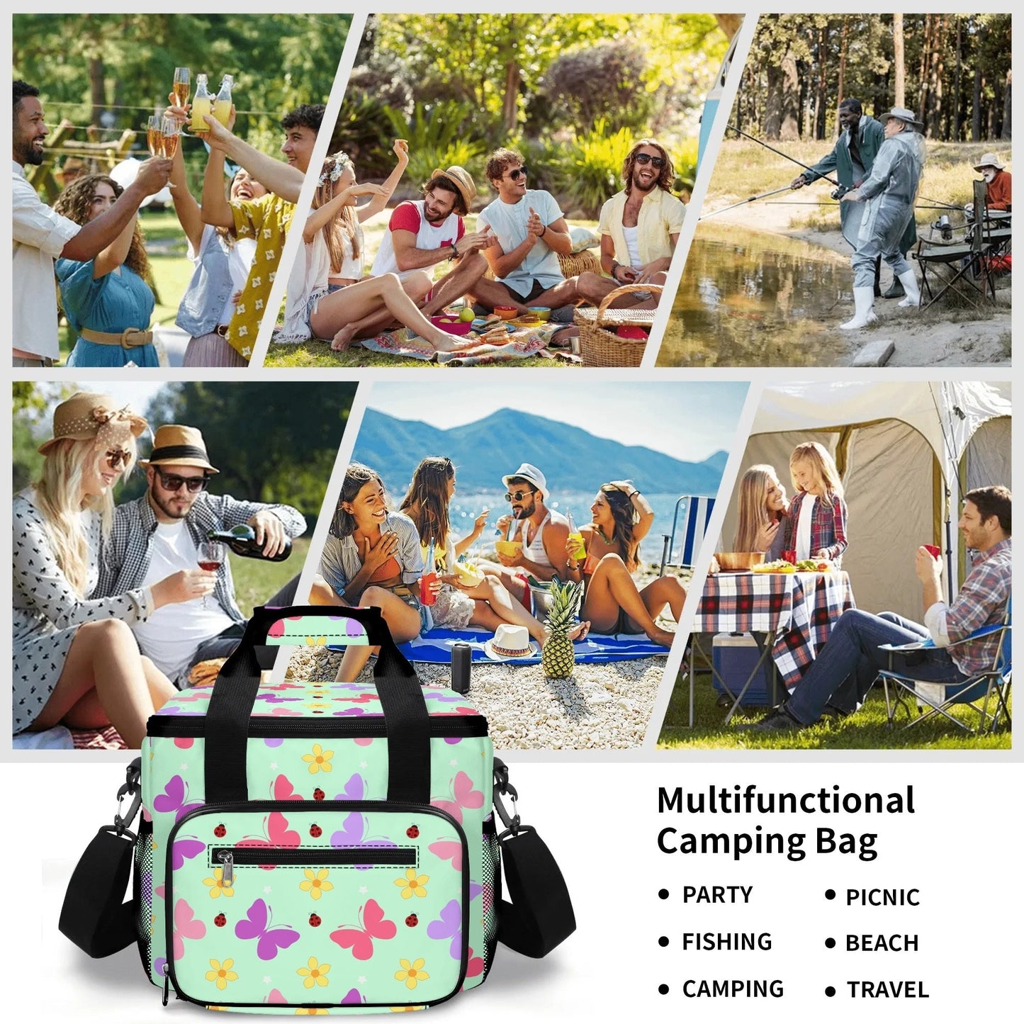 Insulated Lunch Cooler Bag with Shoulder Strap – Leakproof