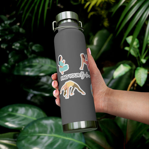 Yoga Poses 22oz Insulated Water Bottle — Find Your Balance