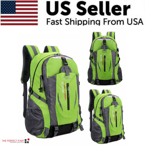 40L Travel & Hiking Backpack with Laptop Compartment — Green