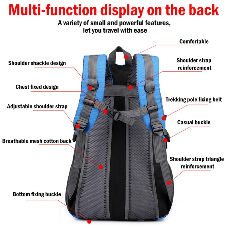40L Travel & Hiking Backpack with Laptop Compartment — Green