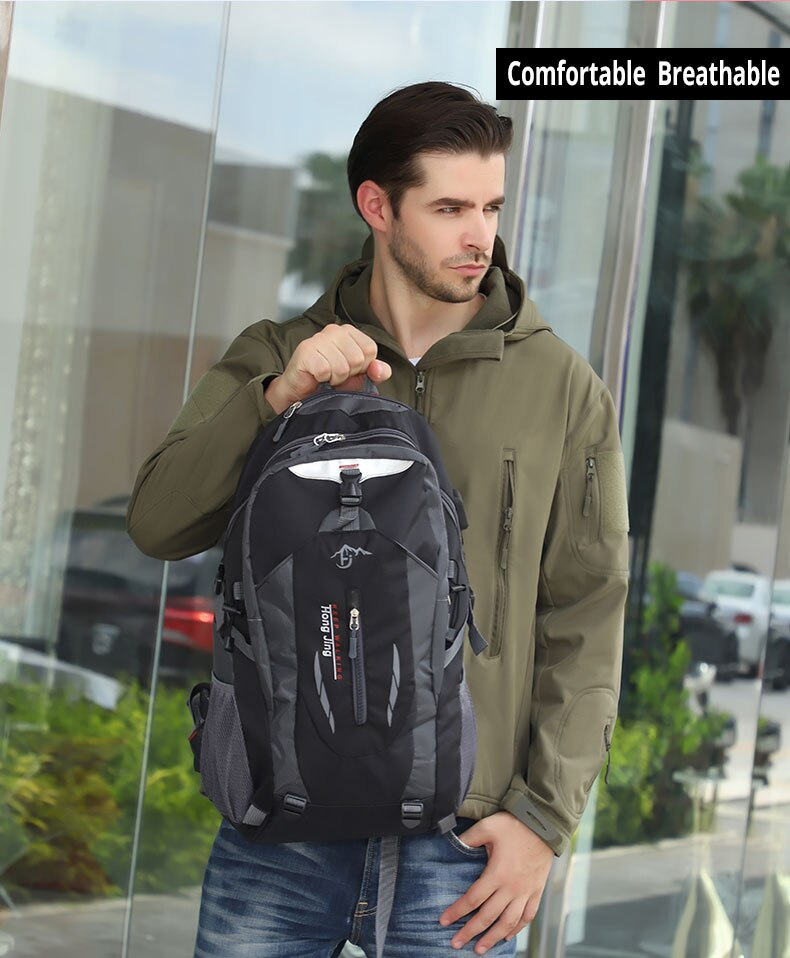 40L Travel & Hiking Backpack with Laptop Compartment — Green