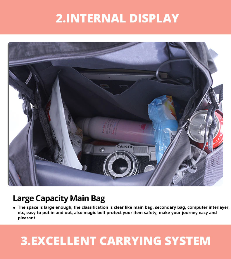 40L Travel & Hiking Backpack with Laptop Compartment — Green