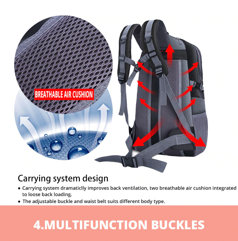 40L Travel & Hiking Backpack with Laptop Compartment — Green