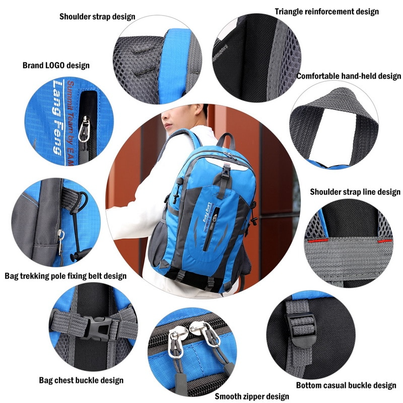 40L Travel & Hiking Backpack with Laptop Compartment — Green