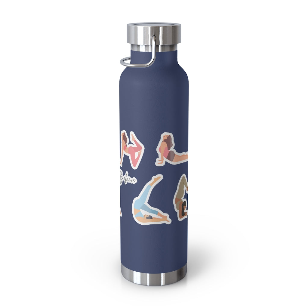 Yoga Poses 22oz Insulated Water Bottle — Find Your Balance
