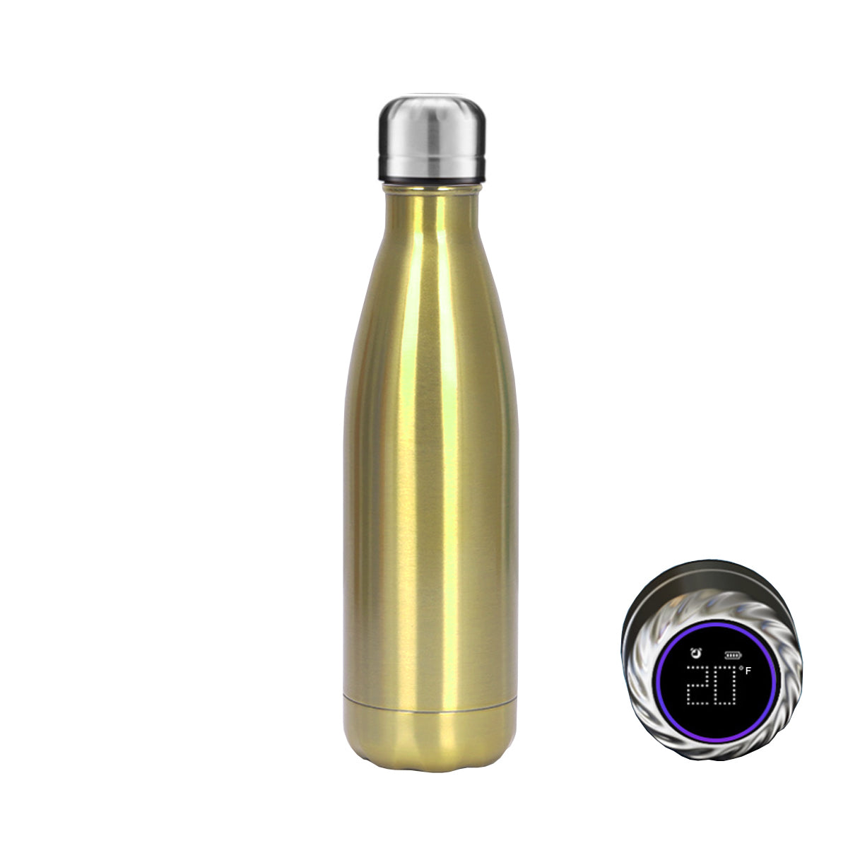 Aquaala UV Self-Cleaning Water Bottle with Temp Display Cap