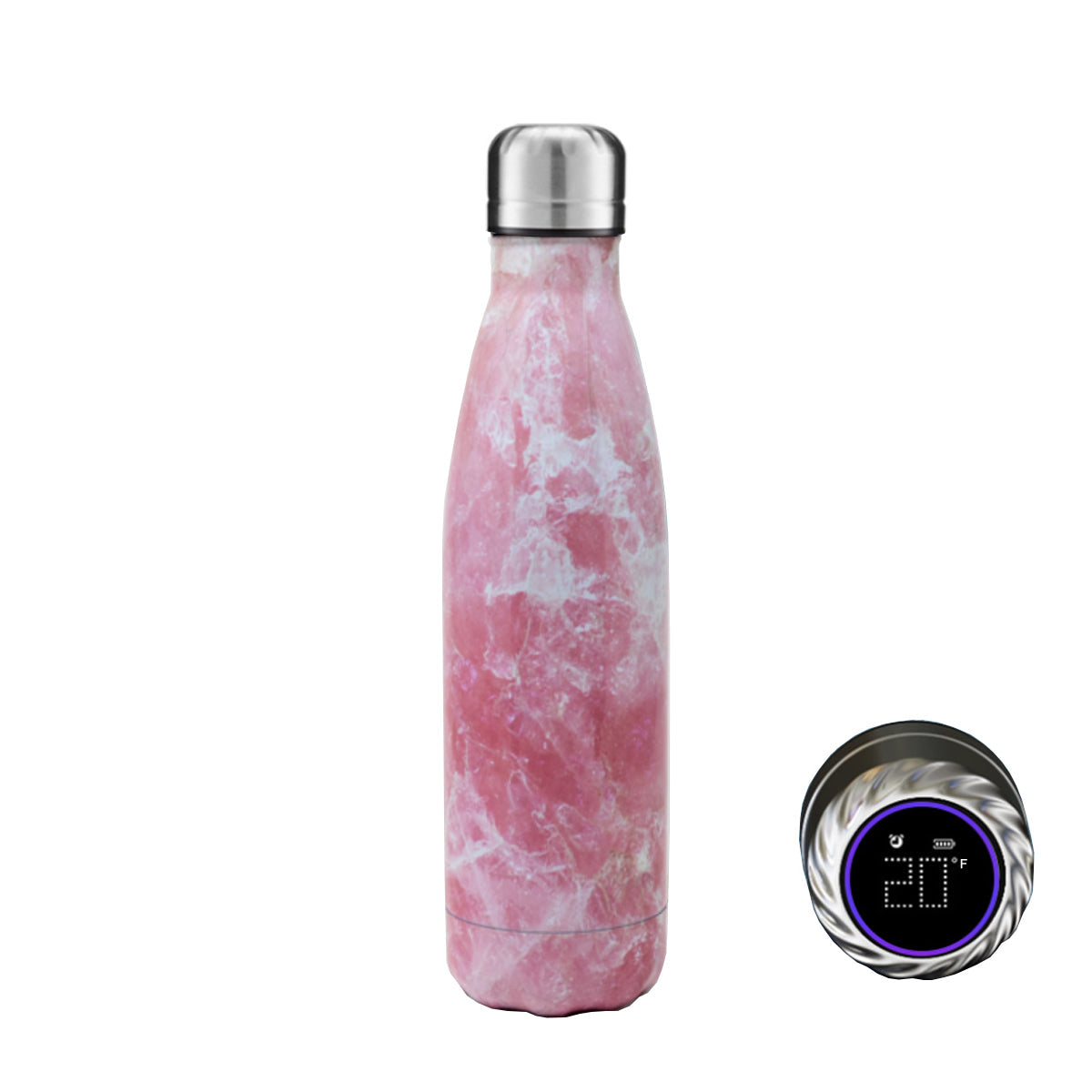Aquaala UV Self-Cleaning Water Bottle with Temp Display Cap