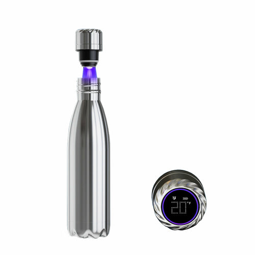 Aquaala UV Self-Cleaning Water Bottle with Temp Display Cap