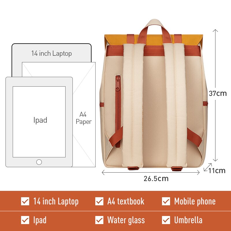Laptop Backpack for Middle School & College Students — Burgundy