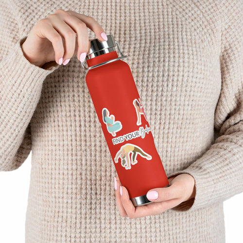 Yoga Poses 22oz Insulated Water Bottle — Find Your Balance