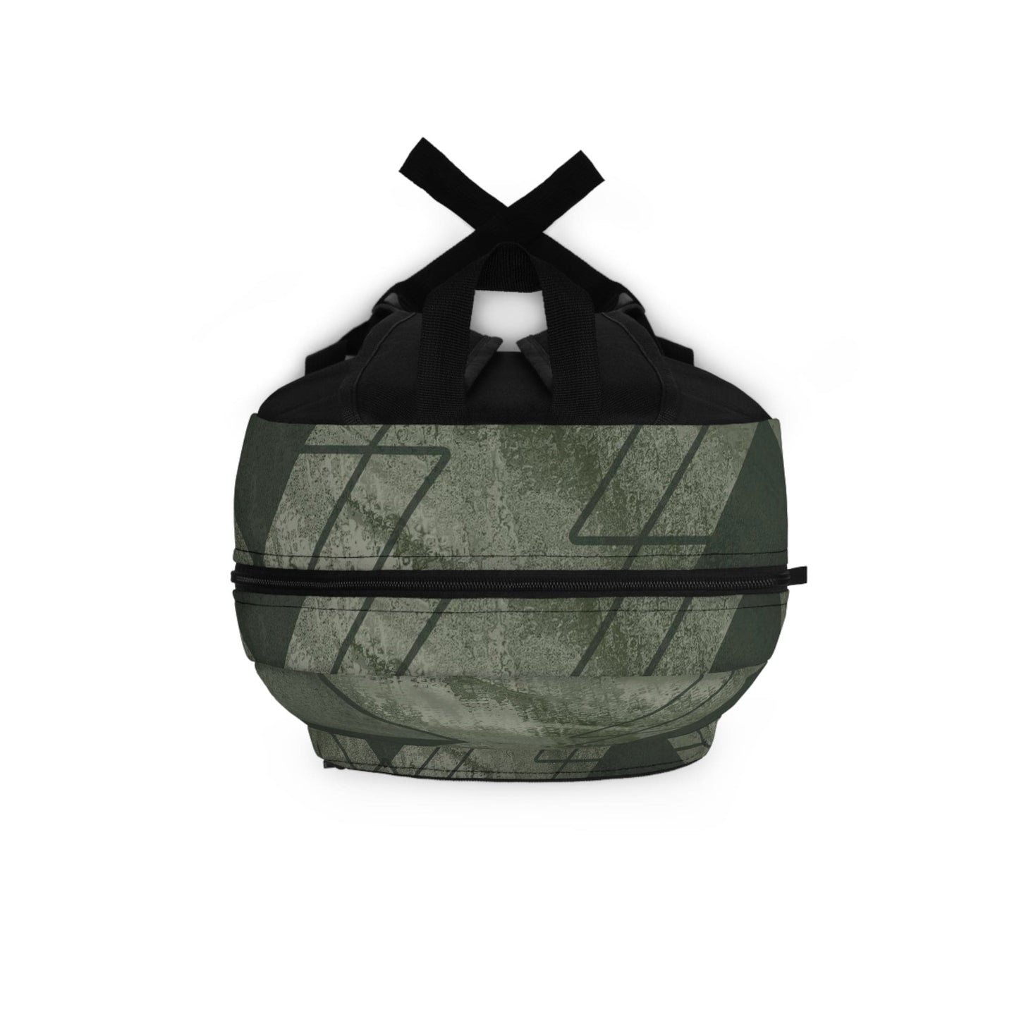 Water-Resistant Backpack — Olive Green Triangular