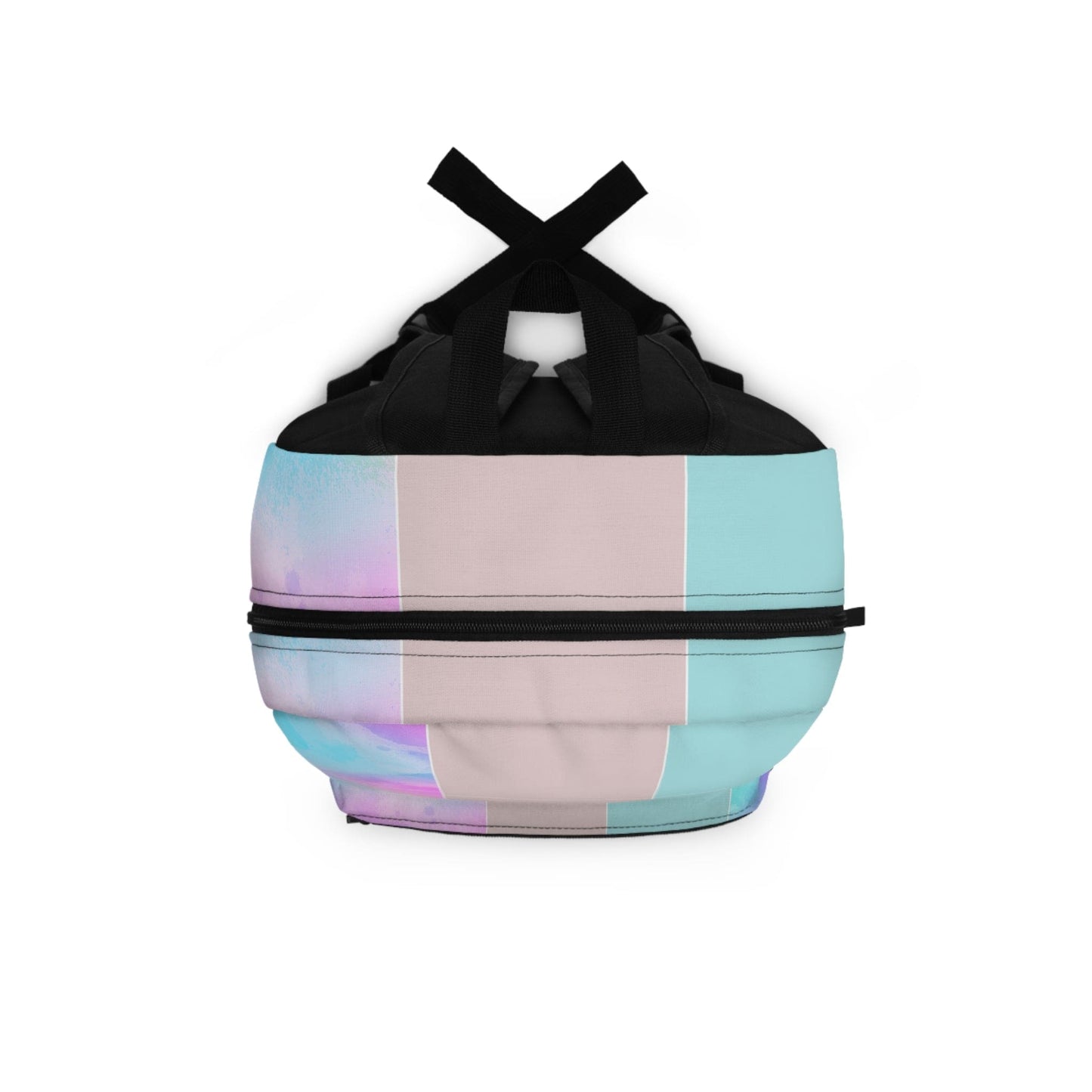Water-Resistant Backpack — Pastel Colorblock Watercolor