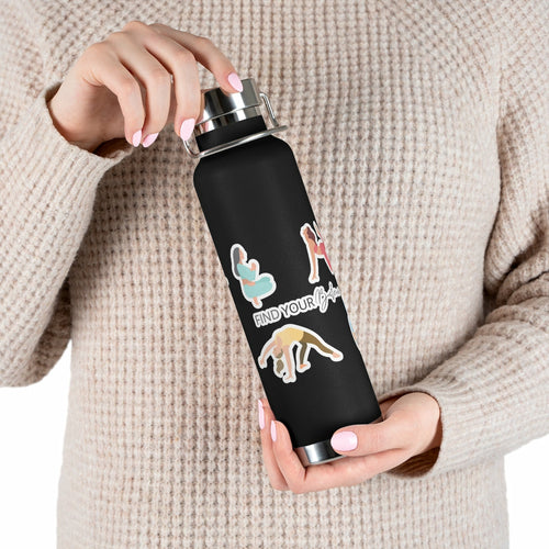 Yoga Poses 22oz Insulated Water Bottle — Find Your Balance