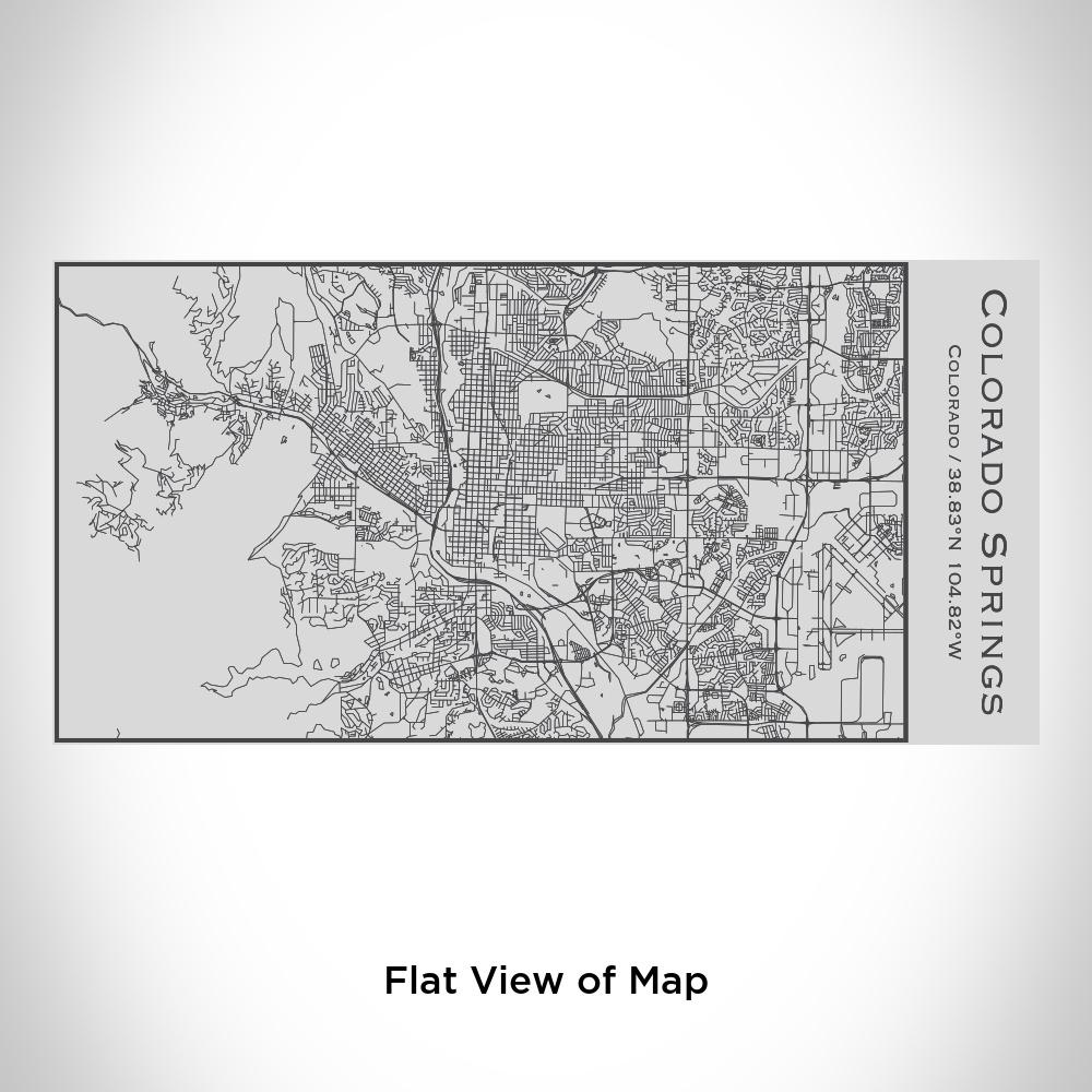 Colorado Springs, Colorado Map Bottle — Matte Black