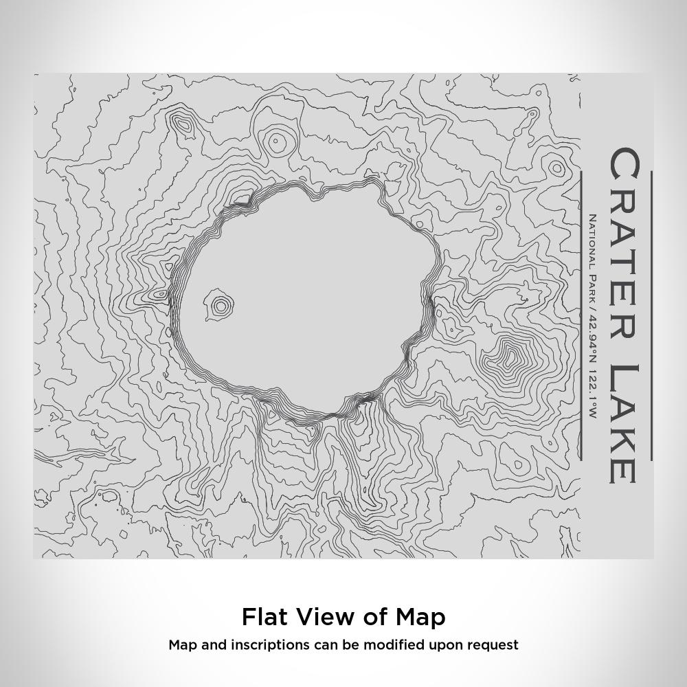 Crater Lake National Park, Oregon Map Bottle — Bamboo Top