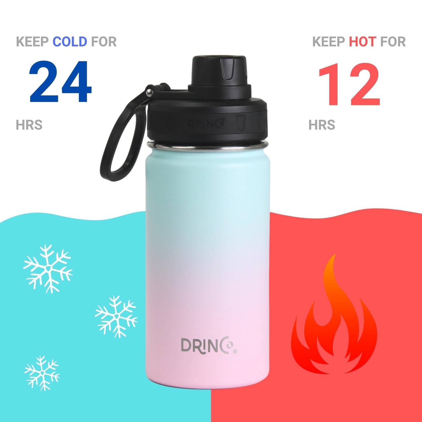 DRINCO 14oz Insulated Water Bottle — Macaron