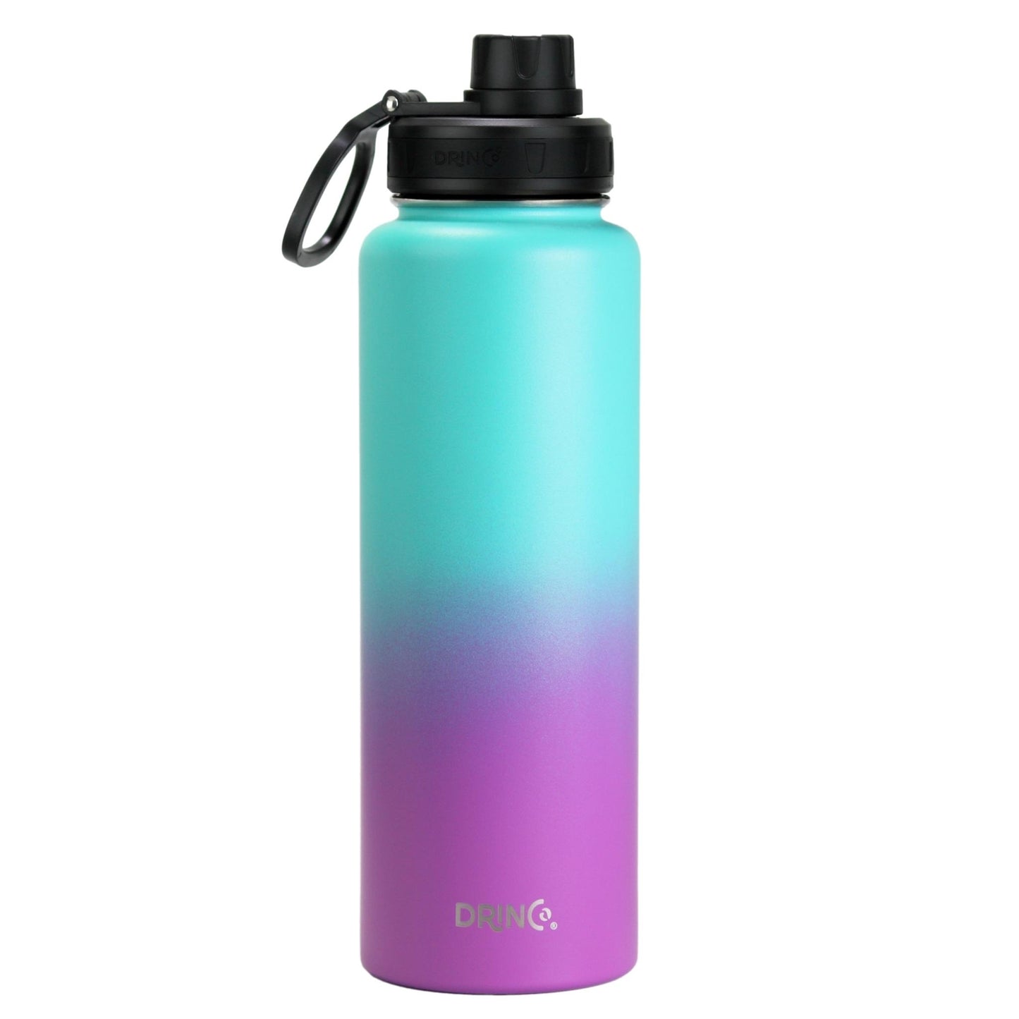 DRINCO 40oz Insulated Water Bottle — Ombre Fuschia Teal