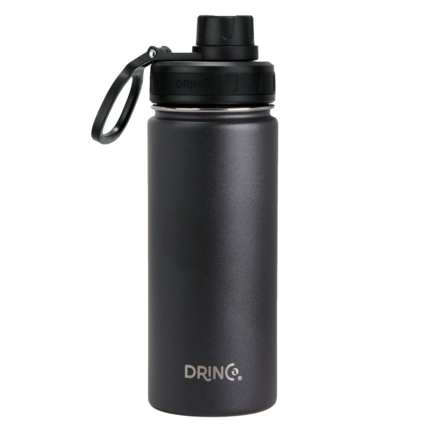 DRINCO 18oz Insulated Water Bottle — Black
