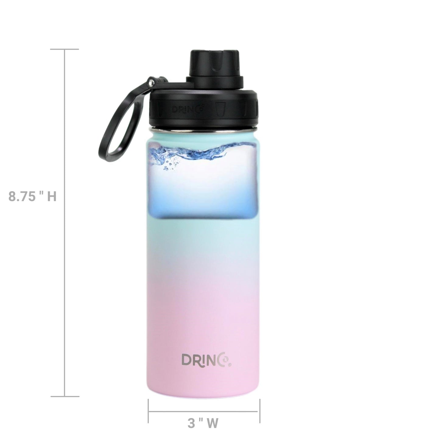 DRINCO 18oz Insulated Water Bottle — Macaron