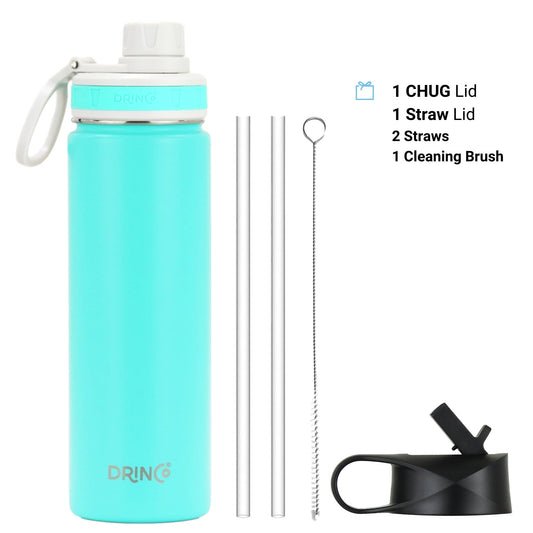 DRINCO 22oz Insulated Water Bottle – Keeps Drinks Cold 24 Hrs