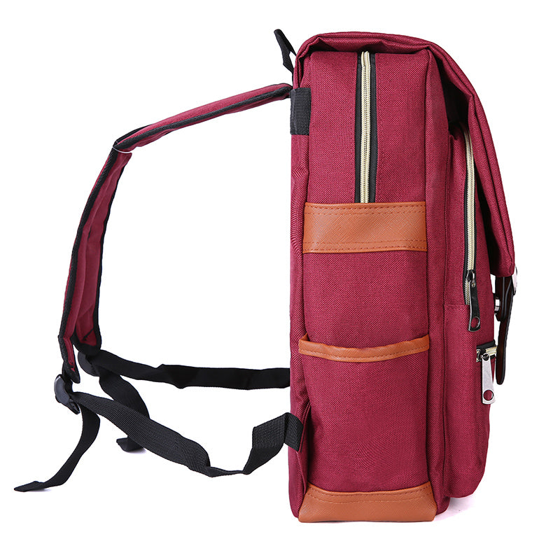 Slim 15" Laptop Backpack for College & Work — Wine Red