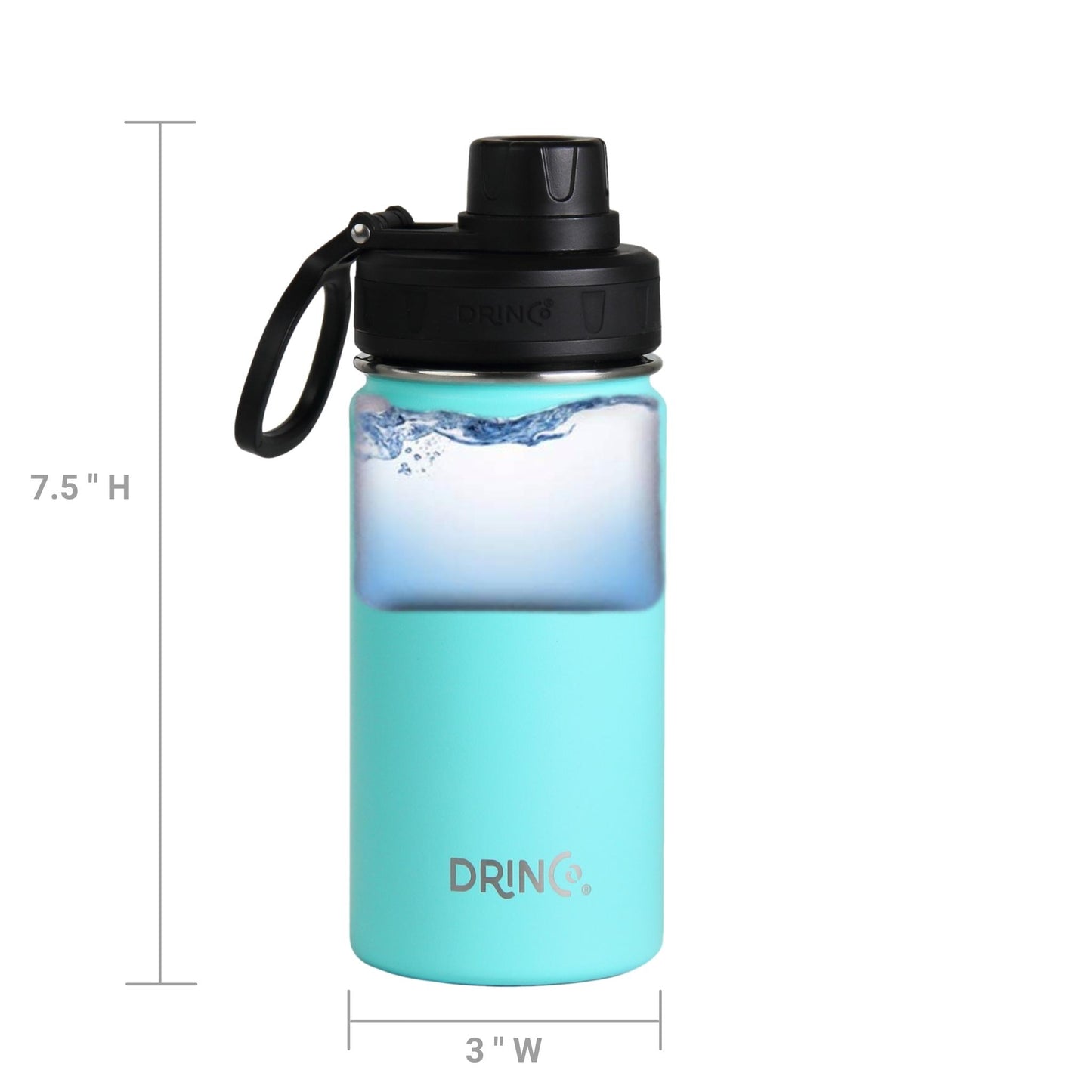 DRINCO 14oz Insulated Water Bottle — Teal