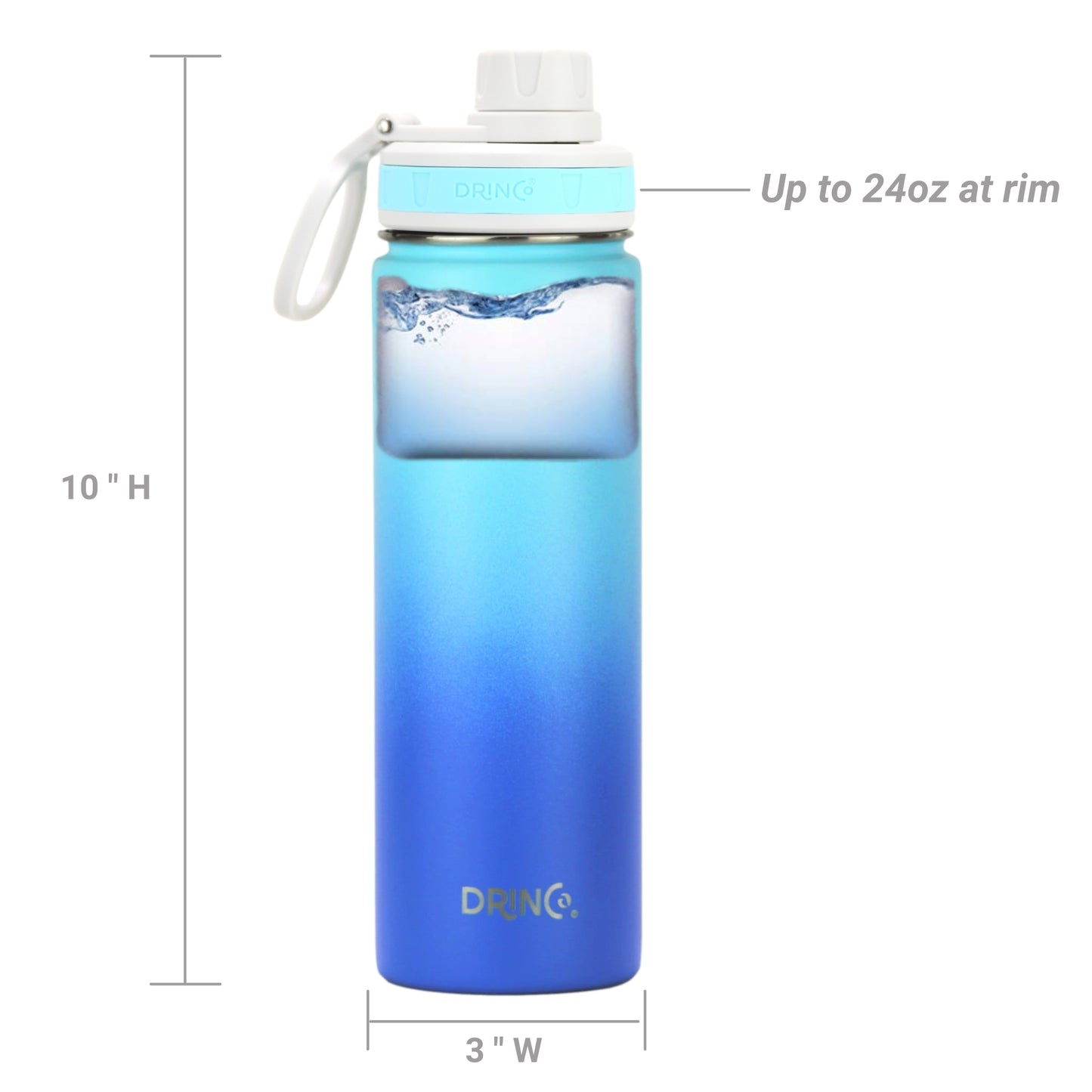 DRINCO 22oz Insulated Water Bottle — Morning Sky Blue