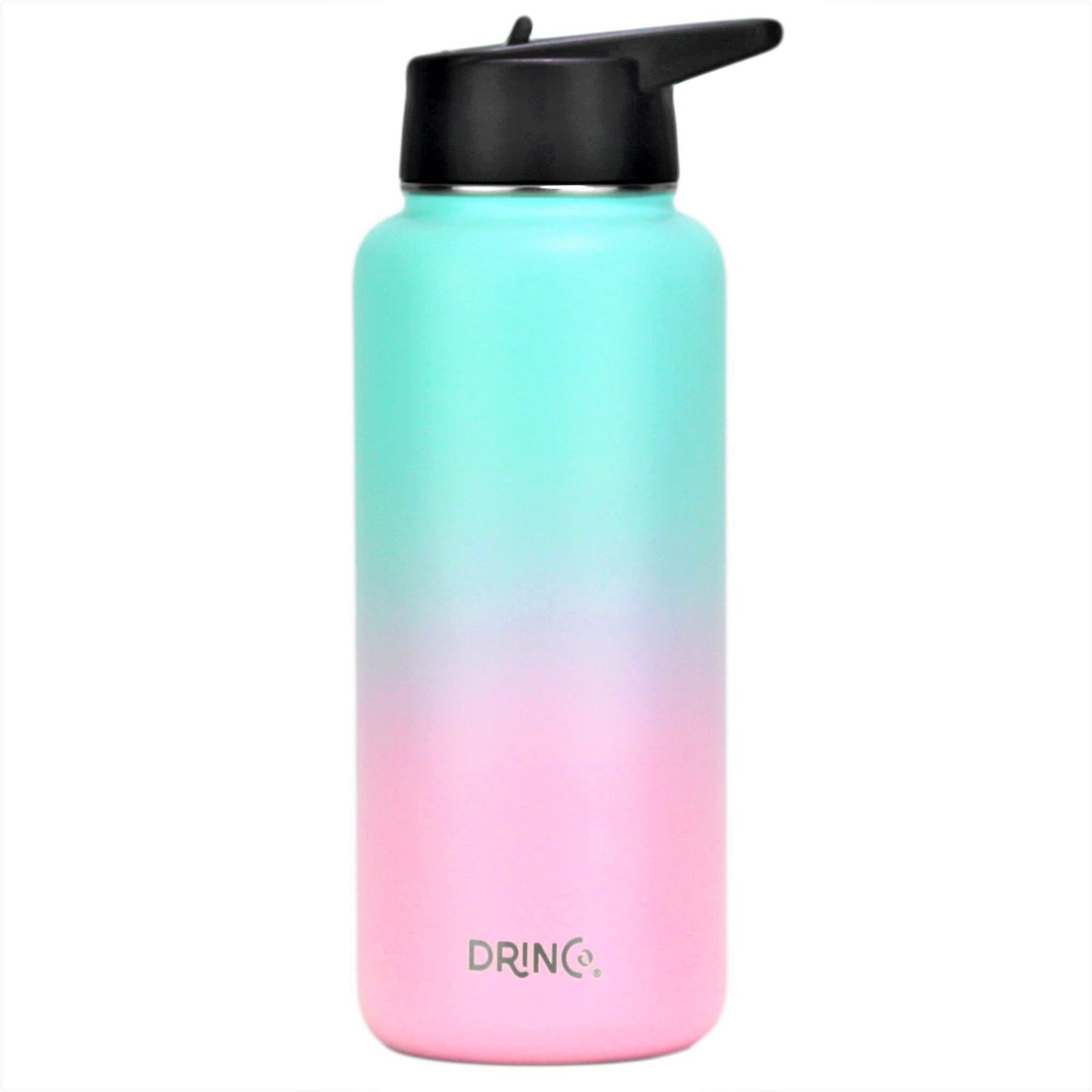 DRINCO 32oz Insulated Water Bottle (3 Lids) — Macaron