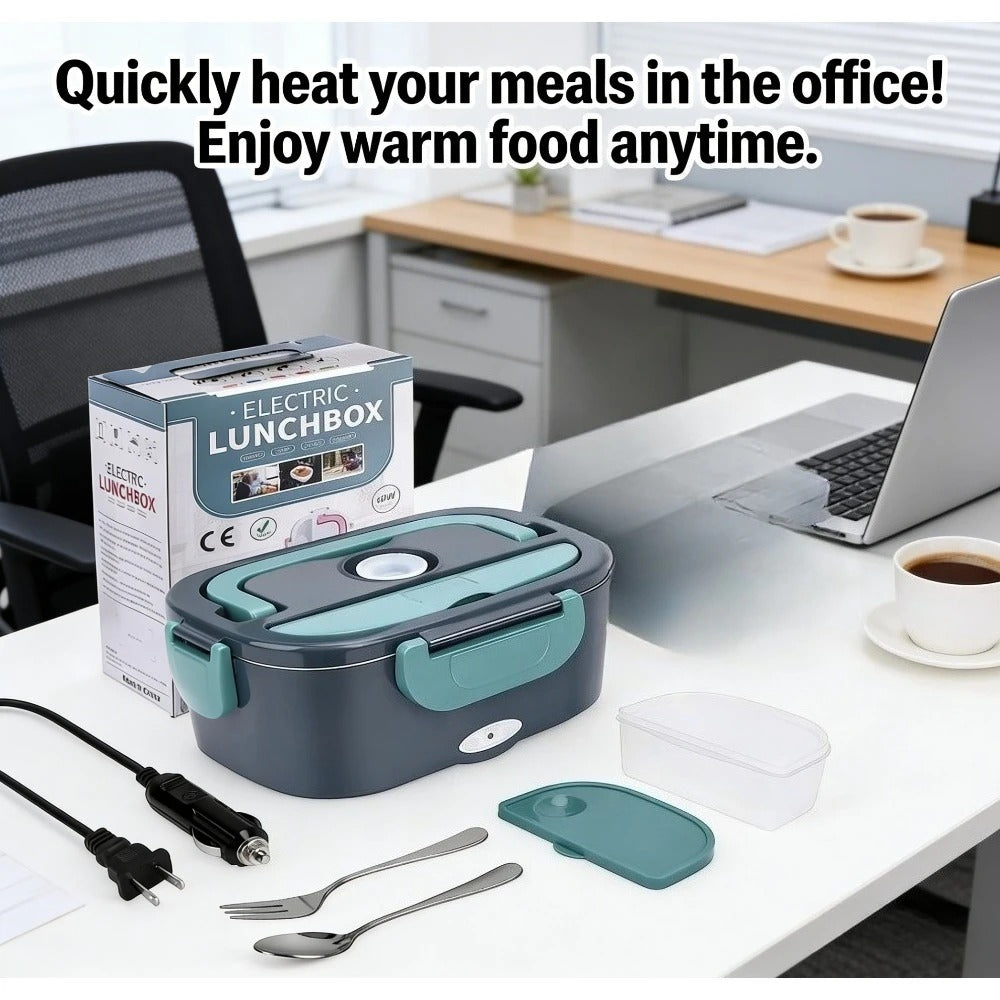 All-In-One Heated Lunch Box Set – Plug In, Eat Warm, Anywhere