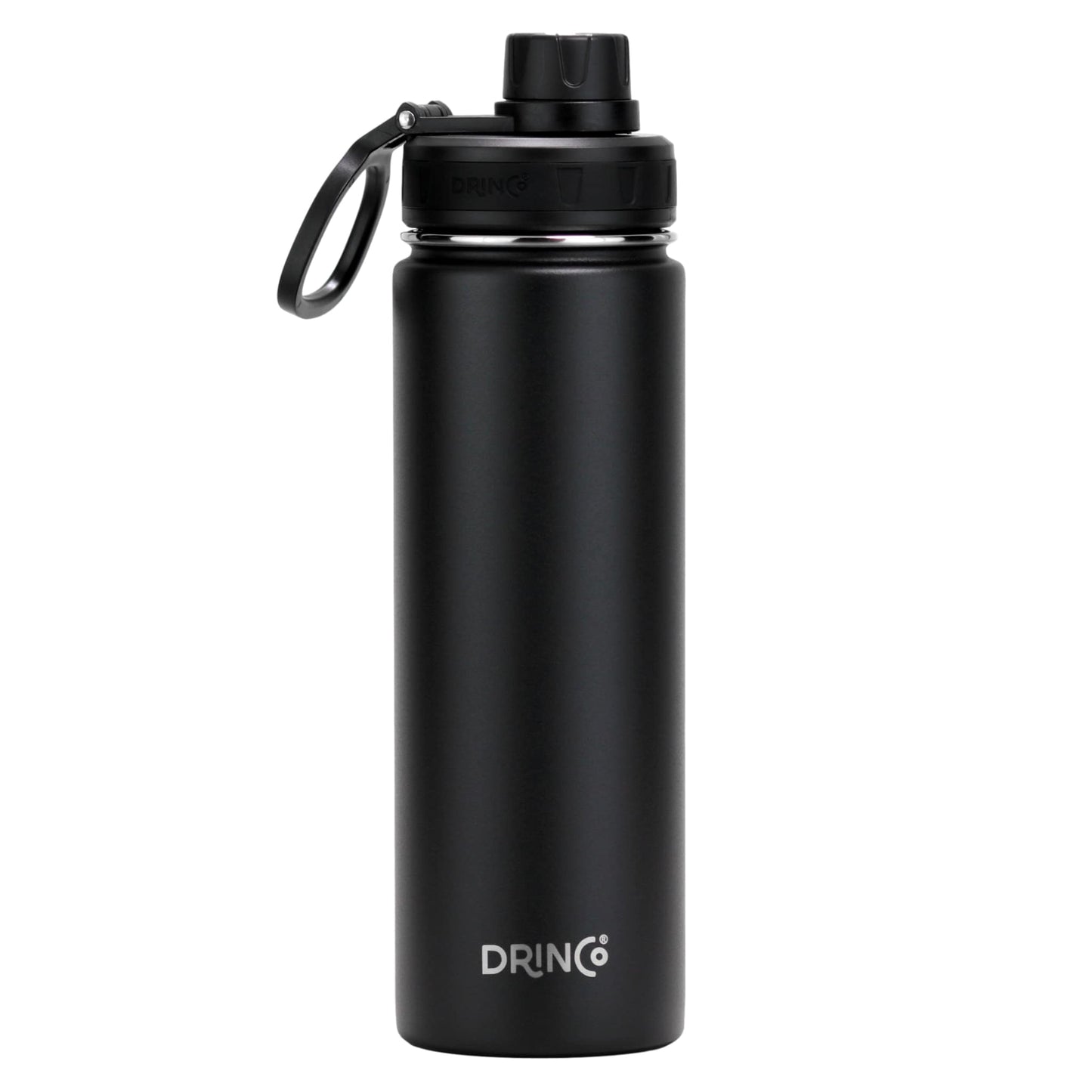 DRINCO 22oz Insulated Water Bottle — Black