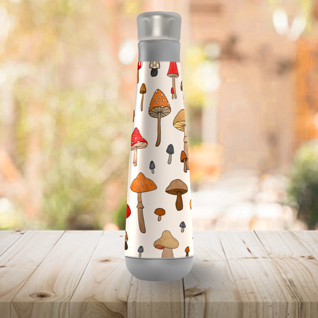 Mushroom Print Insulated Water Bottle