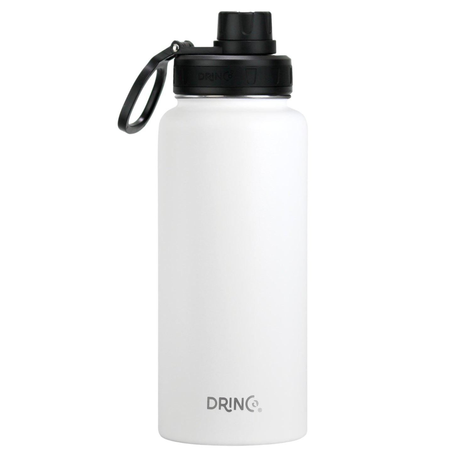 DRINCO 32oz Insulated Water Bottle — Artic White