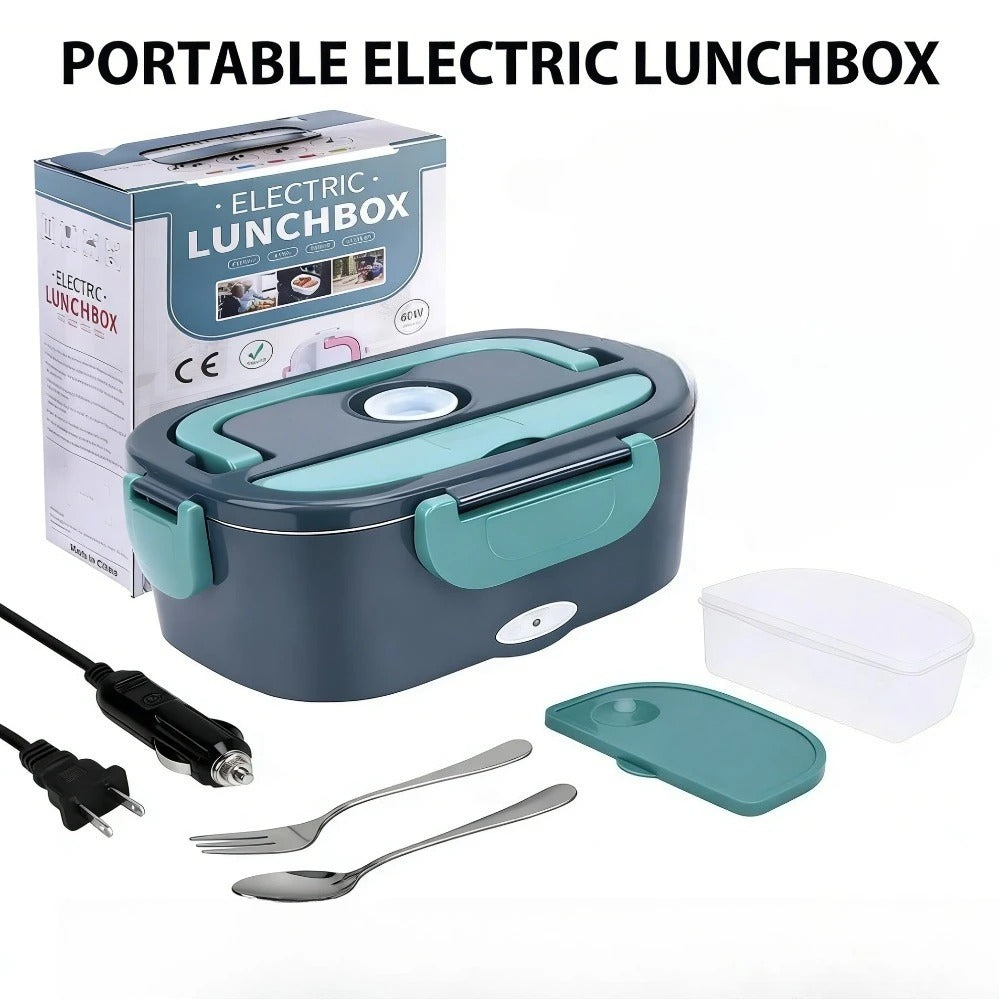 All-In-One Heated Lunch Box Set – Plug In, Eat Warm, Anywhere