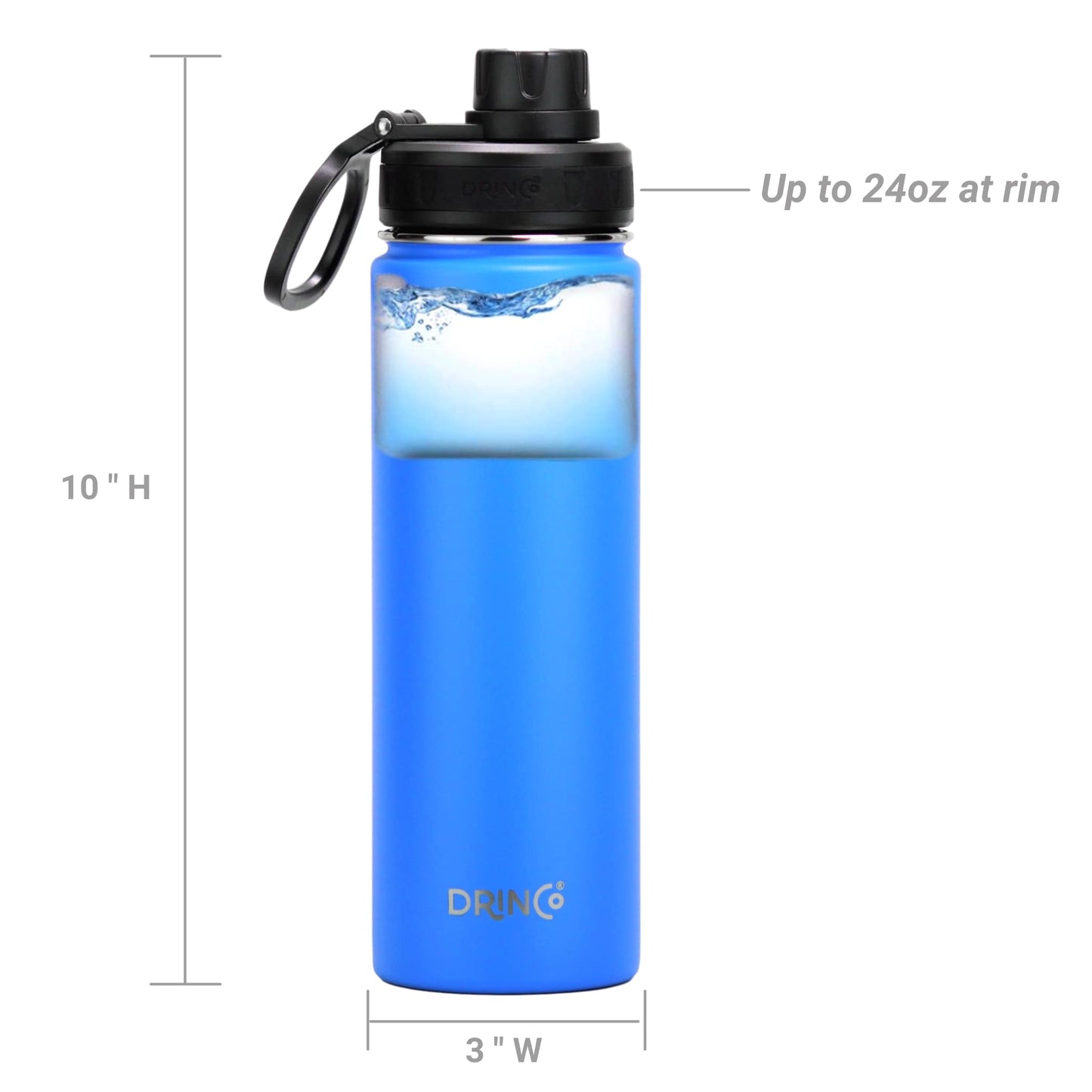 DRINCO 22oz Insulated Water Bottle — Royal Blue