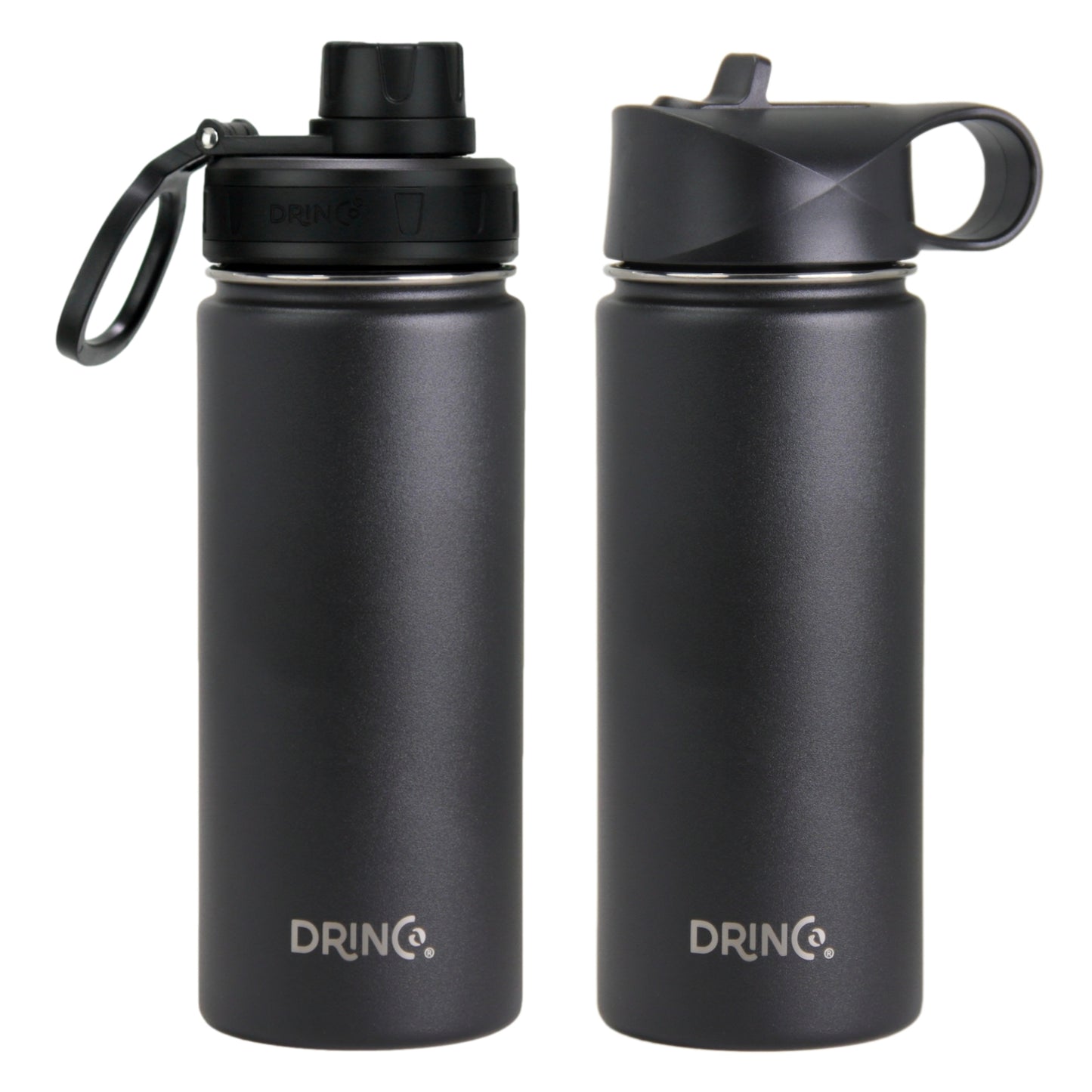 DRINCO 18oz Insulated Water Bottle — Black