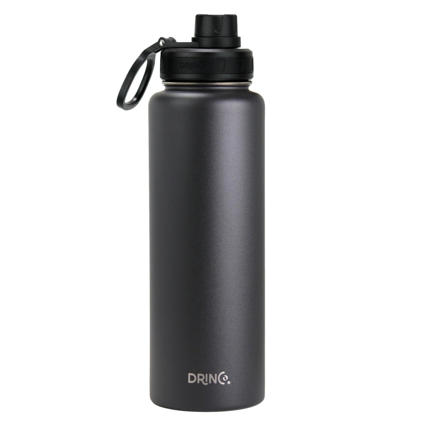 DRINCO 40oz Insulated Water Bottle — Black