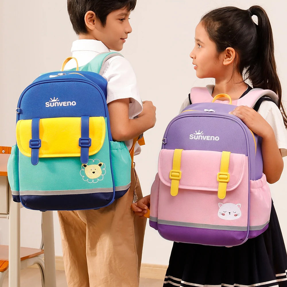 Adventure Cat & Lion Kids School Backpack — Ages 4-8