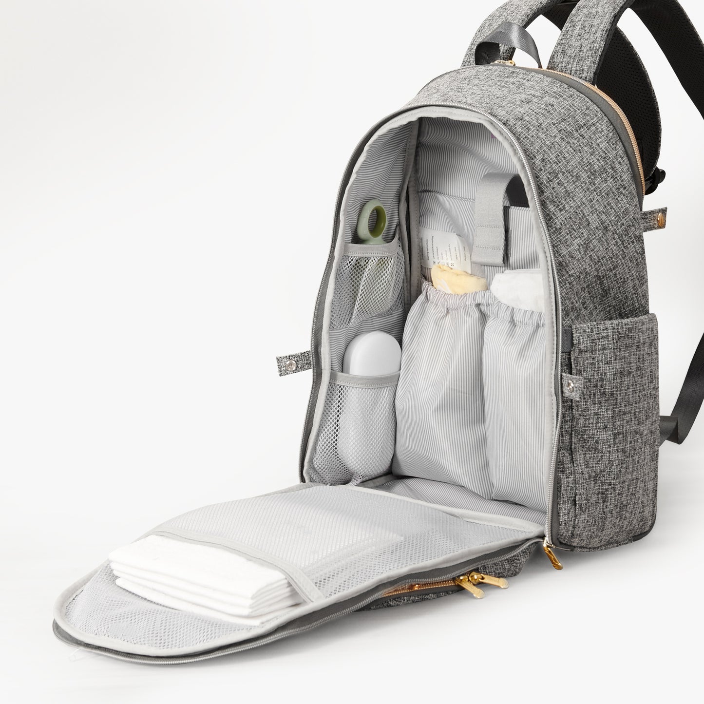 Foldable Diaper Backpack — Black