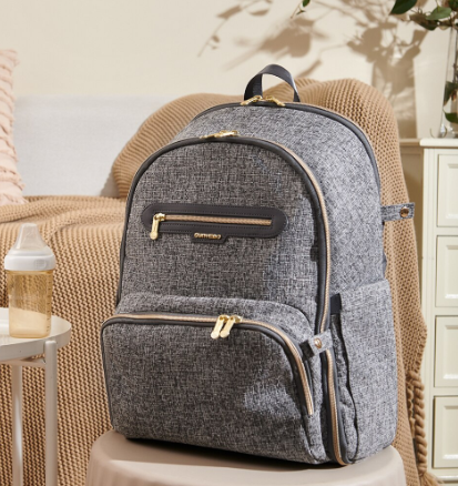 Foldable Diaper Backpack — Black