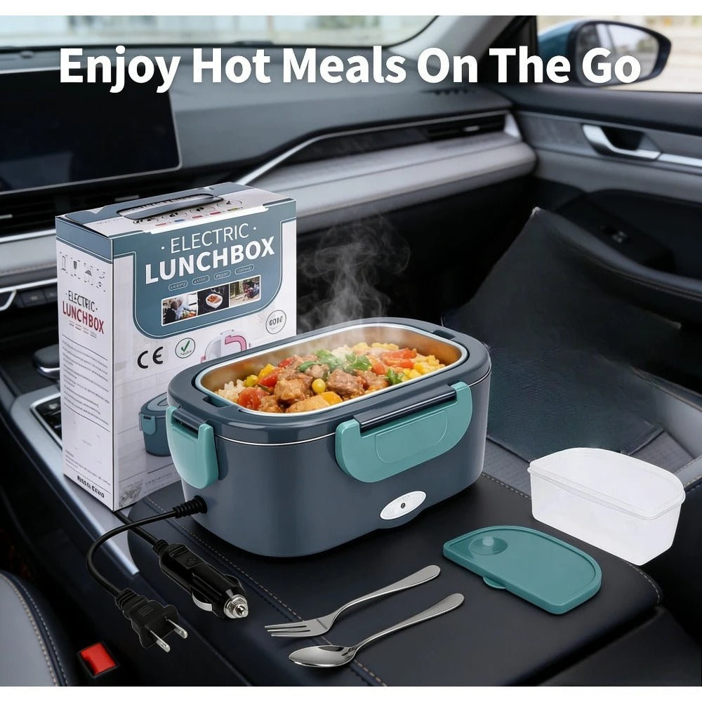 All-In-One Heated Lunch Box Set – Plug In, Eat Warm, Anywhere