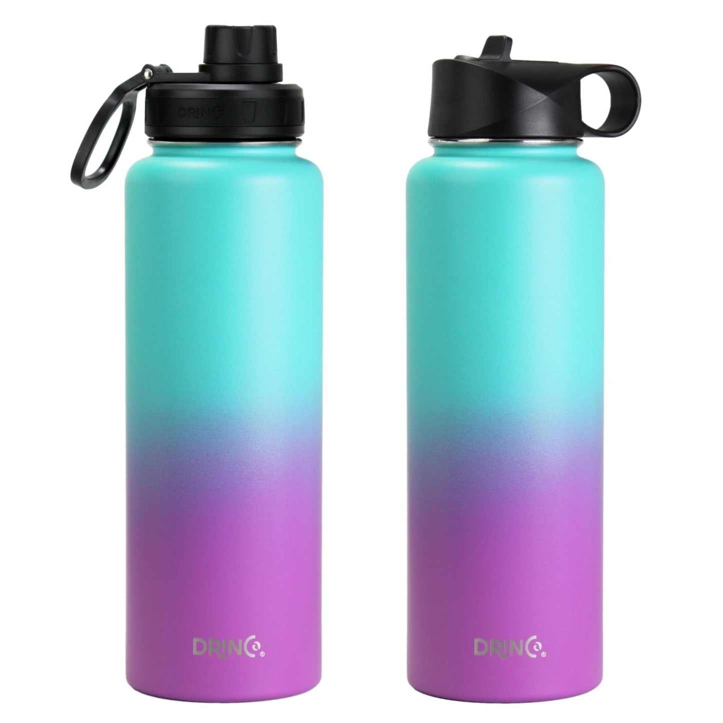 DRINCO 40oz Insulated Water Bottle — Ombre Fuschia Teal