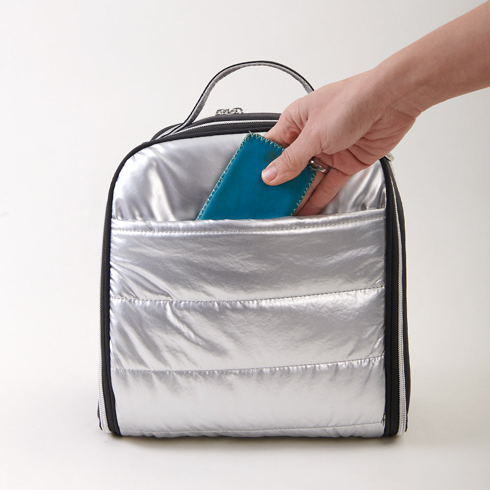 Insulated Lunch Bag with Shoulder Strap – Gold or Silver