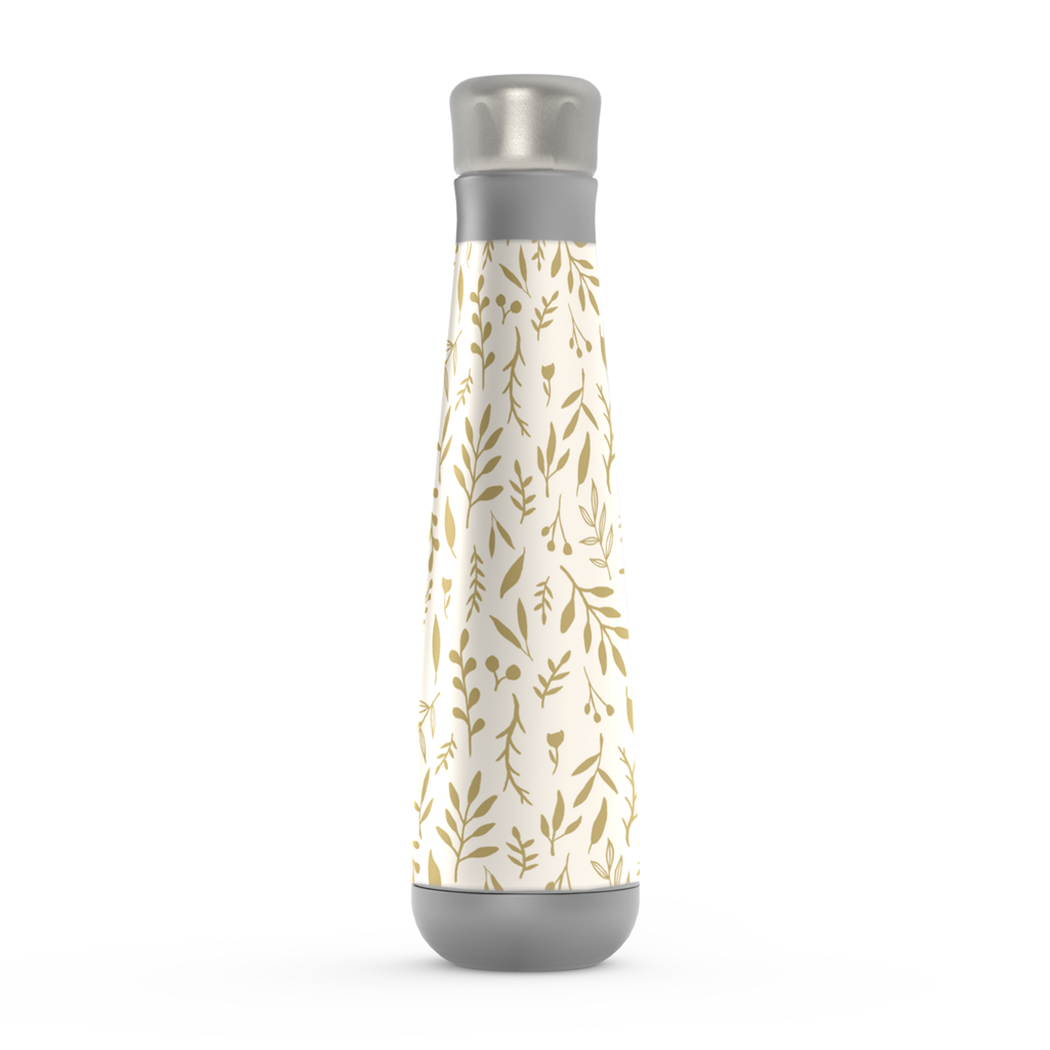 Gold Falling Leaves Insulated Water Bottle