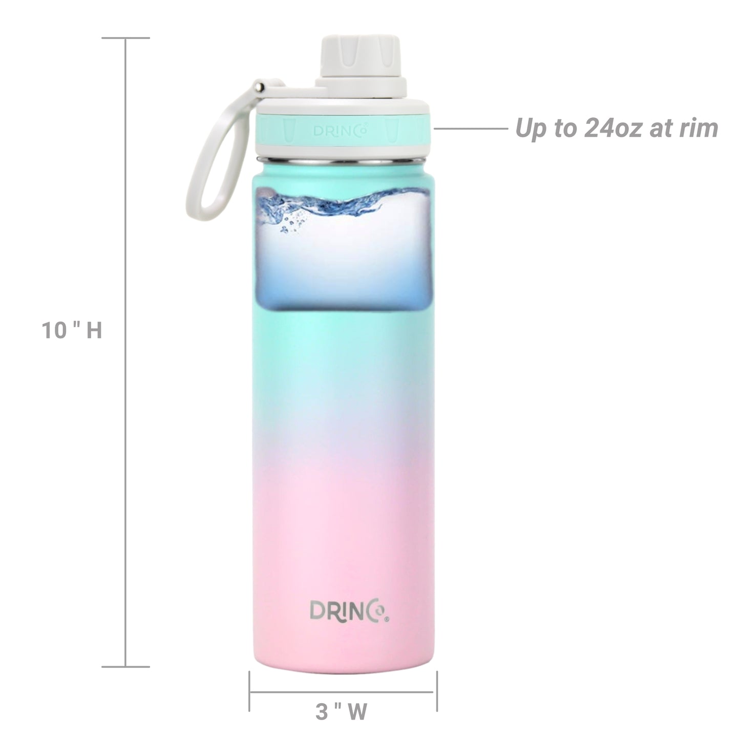 DRINCO 22oz Insulated Water Bottle — Macaron